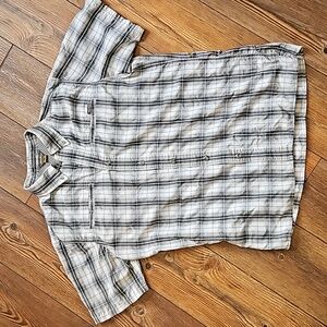Eddie Bauer quick dry plaid shirt